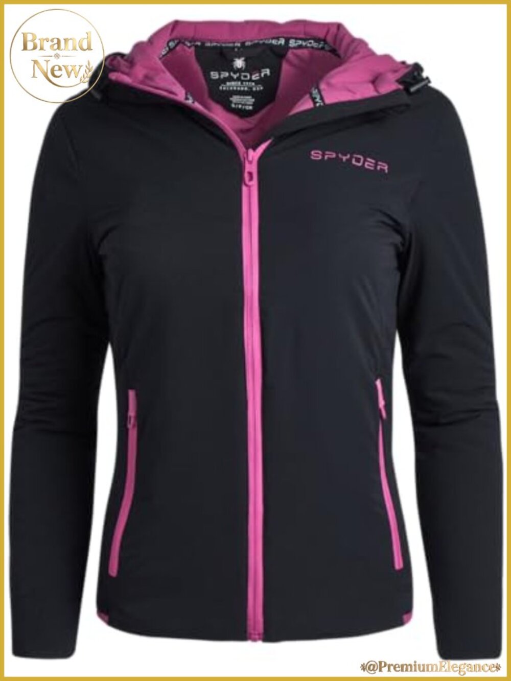 Spyder Womens Windbreaker Jacket Waterproof Wind Resistant Lightweight Hooded